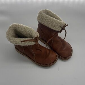 Duckfeet Shearling Lined Brown Leather Ankle Boots- Denmark Made sz 39